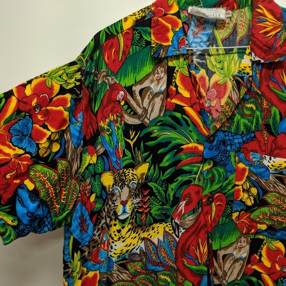 Hawaiian button up t-shirt - Picture 1 of 6